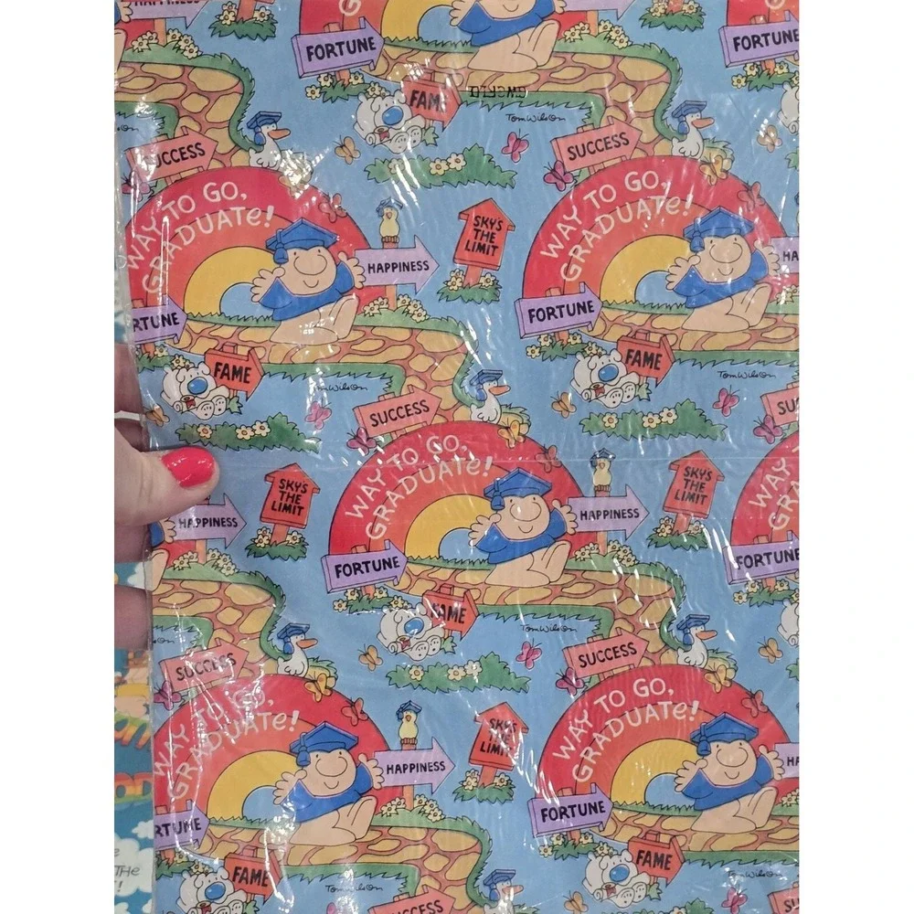 Lot of 6 NOS New Vtg Assorted American Greetings Giant Sheet Gift Wraps‎ Ziggy